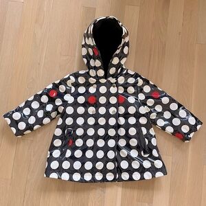 Jacadi toddler girl raincoat. Navy blue. Excellent condition.